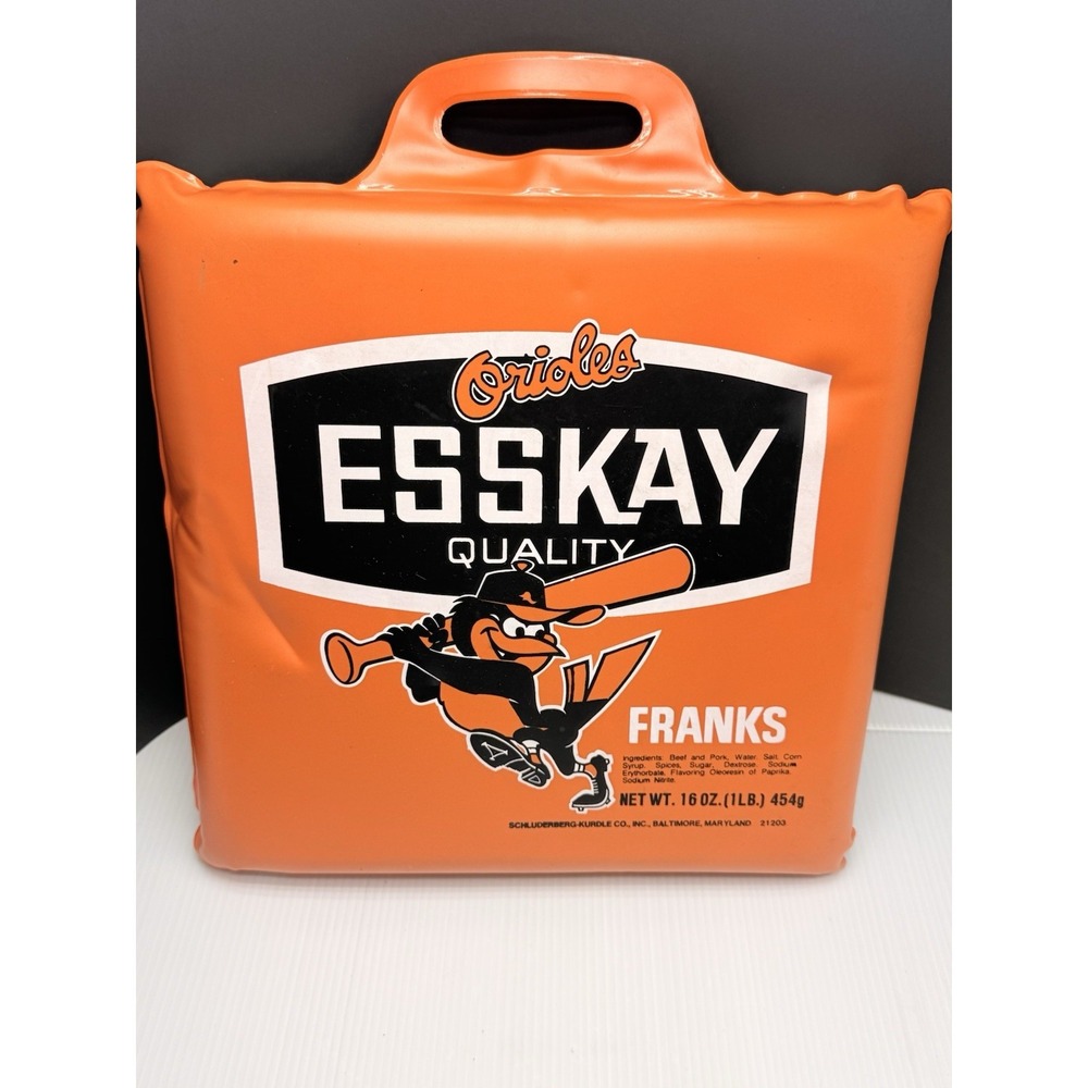 1984 Baltimore Orioles Memorial Stadium Esskay Franks Seat Cushion MLB Vintage